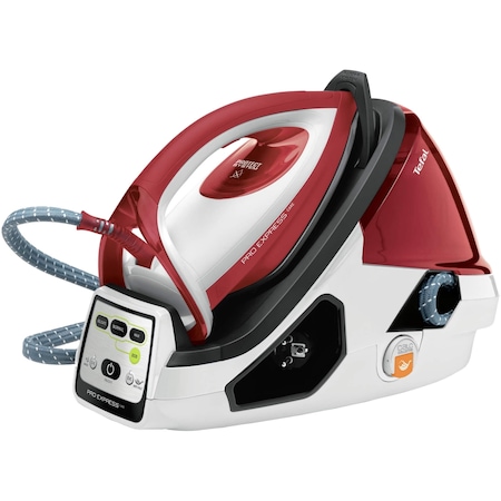 Statie de calcat Tefal PRO EXPRESS CARE GV9061E0, Incalzire rapida, 7 bari, 480 gr/min, Talpa de calcat Autoclean, 1.6L, Alb/Rosu