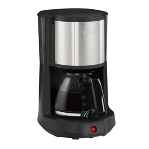 Cafetiera Tefal Subito Select CM370811, Capacitate de 10-15 cesti, 1.25L, Pastrare la cald de 30 min, Functie de oprire automata, Filtru cu suport rotativ, Negru/Argintiu