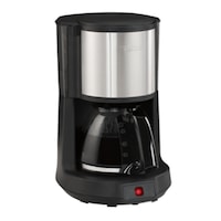 Cafetiera Tefal Subito Select CM370811, Capacitate de 10-15 cesti, 1.25L, Pastrare la cald de 30 min, Functie de oprire automata, Filtru cu suport rotativ, Negru/Argintiu