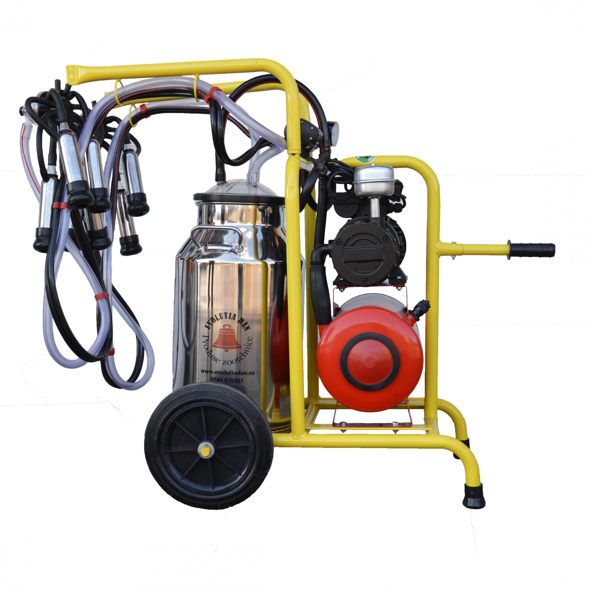 Aparat de muls vaci, 2 posturi, 1 bidon Inox 40 l