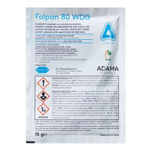 Fungicid FOLPAN 80WDG - 15 grame