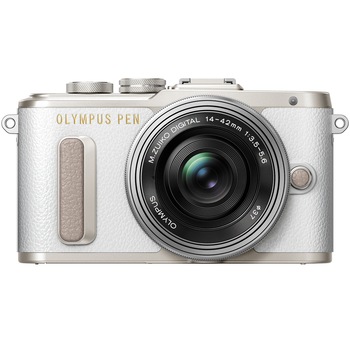Aparat foto mirrorless Olympus E-PL8, Alb + obiectiv EZ-M1442 14-42mm, Argintiu Aparat foto mirrorless Olympus E-PL8, Alb + obiectiv EZ-M1442 14-42mm, Argintiu