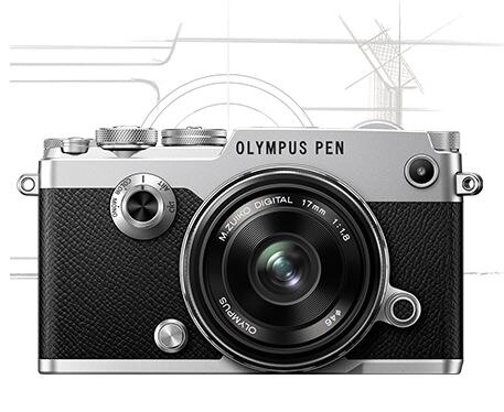 Aparat foto mirrorless Olympus PEN-F 1718, Argintiu + Obiectiv EZ