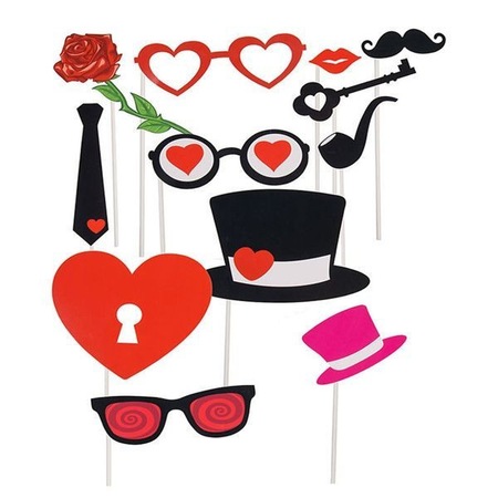 Accesorii Amuzante Pentru Poze Romantice Set De 12 Emag Ro