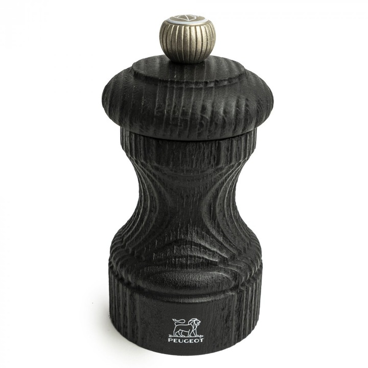 Sószóró, Peugeot, Fa, 10 cm, Fekete