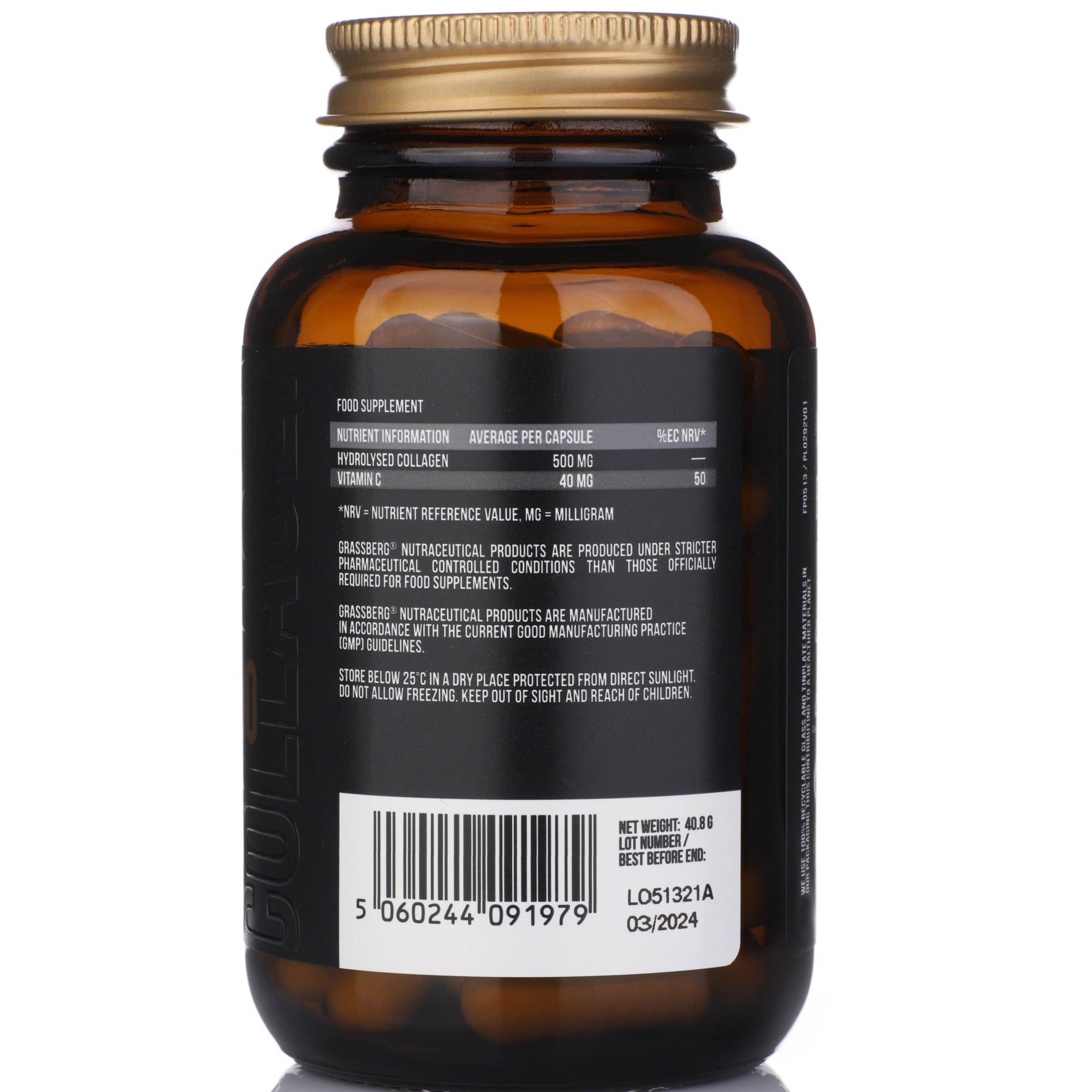 Colagen, Grassberg Collagen Premium 500 mg, 120 Capsule - eMAG.ro