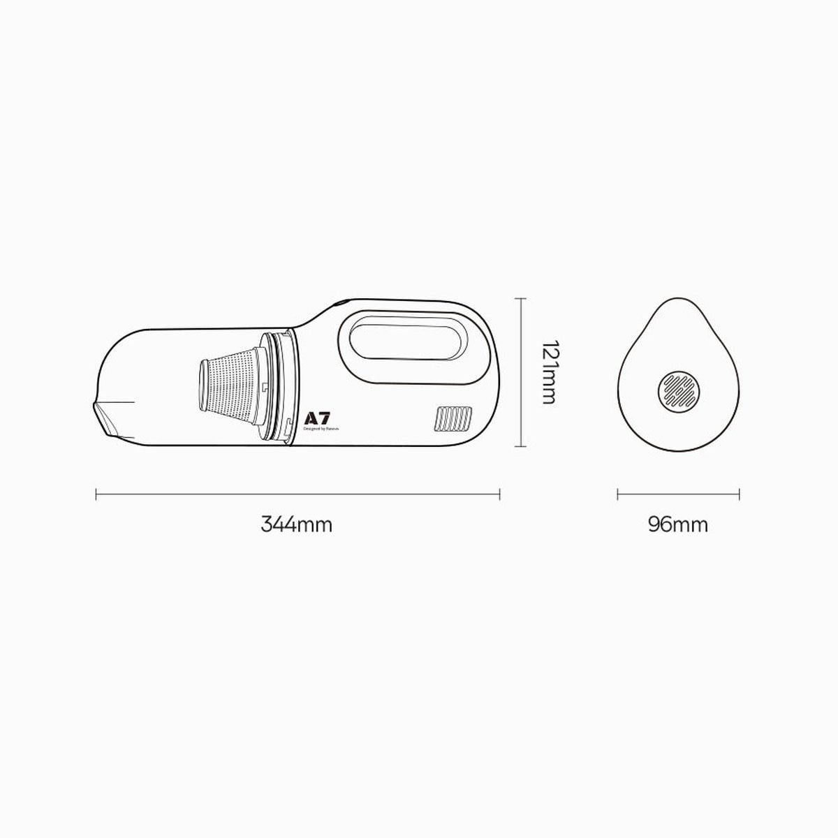 Aspirator portabil Baseus A7 mini car vacuum cleaner 78 W 6000 Pa gray