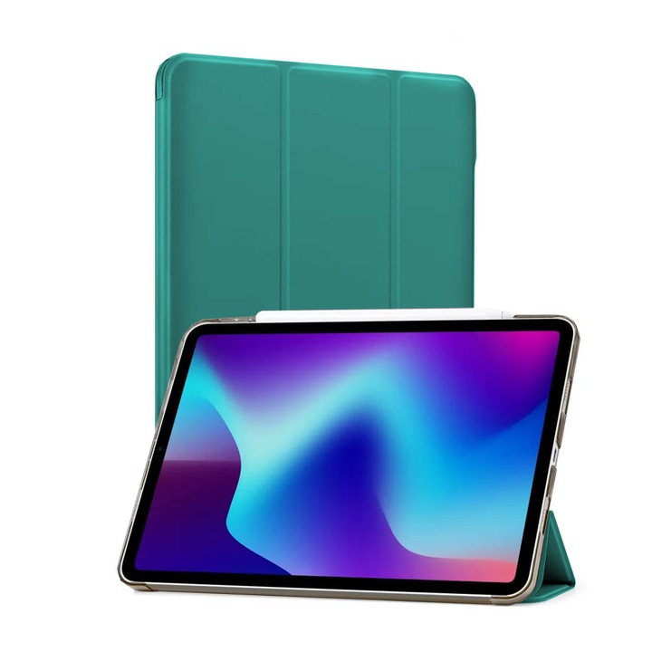 Husa tableta din piele pentru Apple iPad Pro 11 2020/2021/2022, Protectie Completa, Functie de Stand, Verde