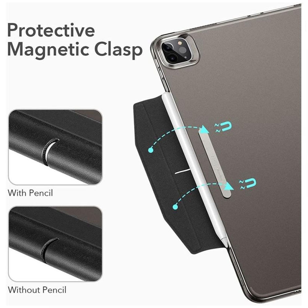 Husa tableta din piele pentru Apple iPad Pro 11 2020/2021/2022, Protectie Completa, Functie de Stand, Negru