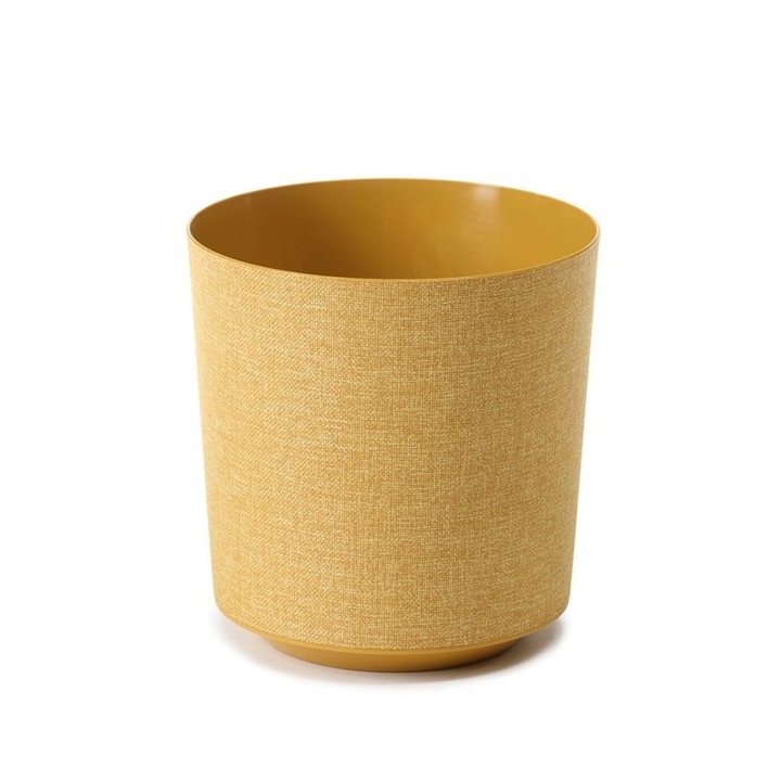 Gama virágcserép textil bevonattal 29 cm-es mustársárga