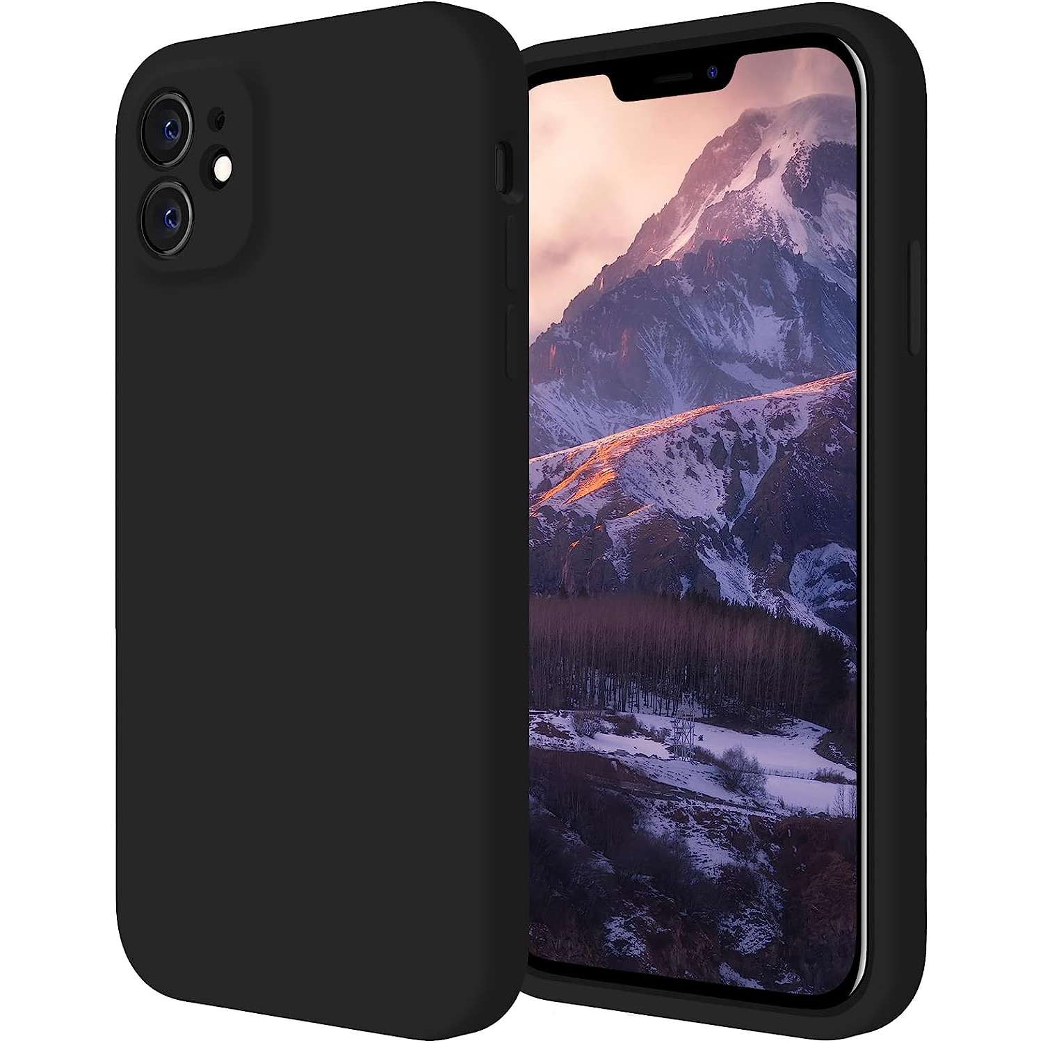 Husa Daden® Soft Silicone compatibila cu iPhone 11, Interior din Microfibra, Protectie la camera, Protectie sporita, Negru