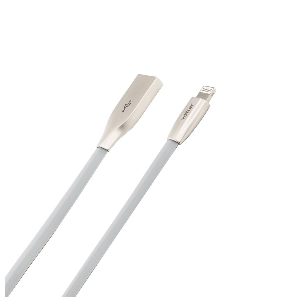 Cablu de date Lightning Vetter pentru iPhone/iPad, Fast Charge, 3D Aero Series, Grey