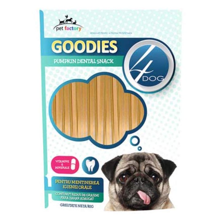 Награда за кучета Goodies Dental Stick 4 Dog with Zucchini and Vitamins, 80 g