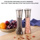 Set 2 rasnite pentru condimente, Darklove, Material din otel inoxidabil cu camere depozitare transparente, Usor de utilizat, maruntire reglabila, mecanism ceramic, Potrivit pentru piper negru, orez, chimen, sare de mare, Argintiu