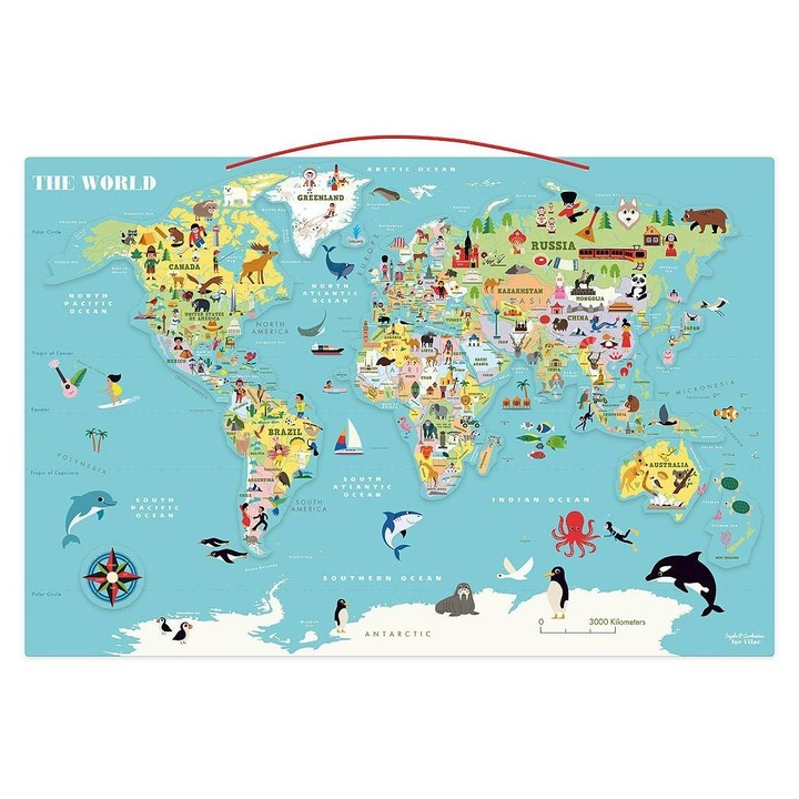 Магнитна карта на света English