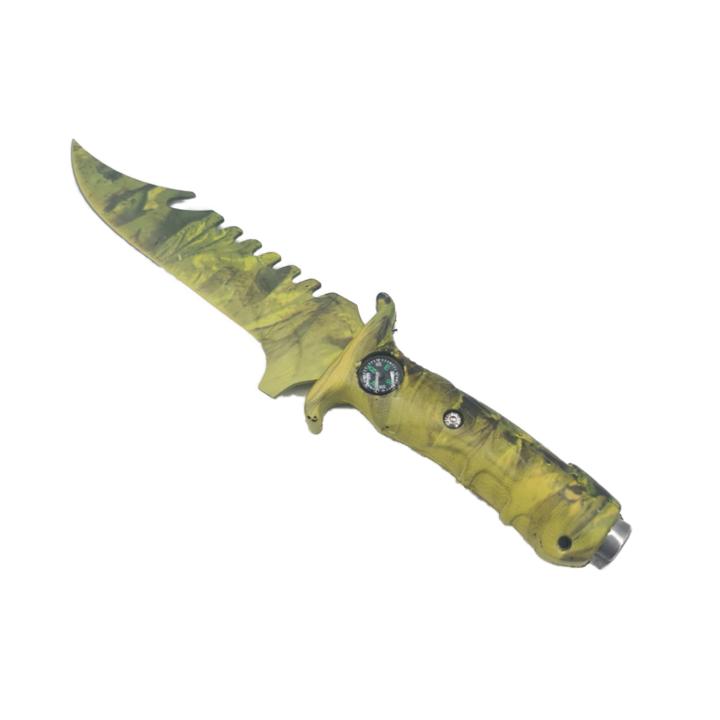 Cutit Vanatoare, Model Camuflaj, Busola, Husa Material Textil, 30 cm, Verde, Dalimag