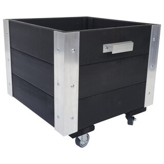 Vaso Tubus 28,5L | Design Minimalista 40x40x37,3 Cm | Bianco | Plastica Resistente UV Per Interni/Esterni | Senza Fori