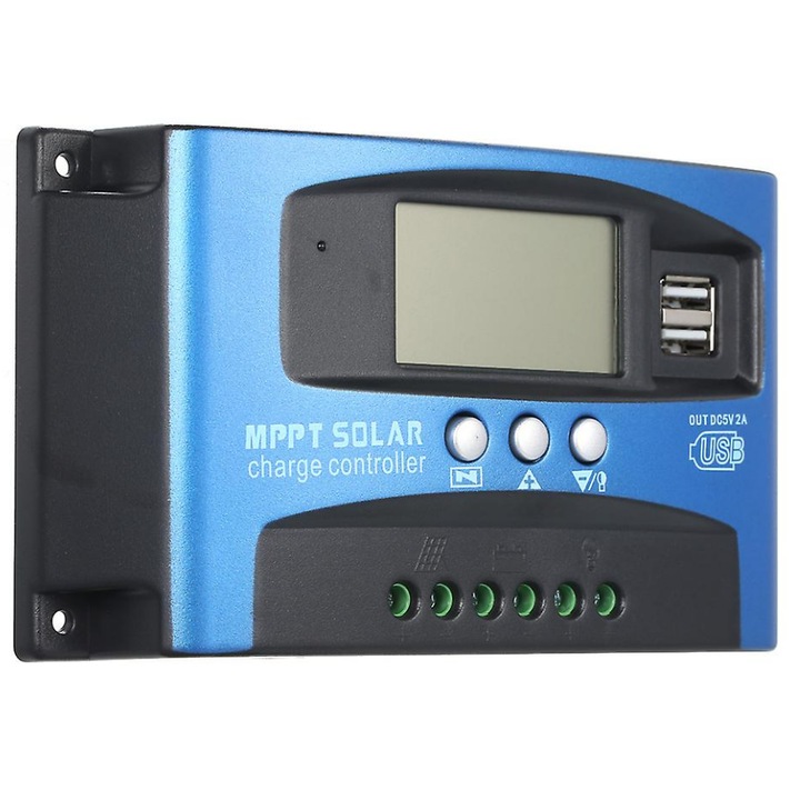 Соларен контролер MPPT 100A, Pro Sun, LCD екран, 12/24 V, 2xUSB