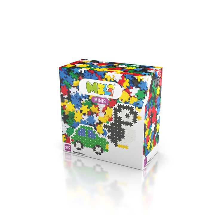 Set constructie creativa Minis Classic, Meli, 400 piese, Plastic, Multicolor
