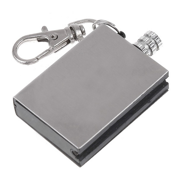 Chibrit reincarcabil pentru aprindere foc, 5x3 cm, Gonga® Argintiu