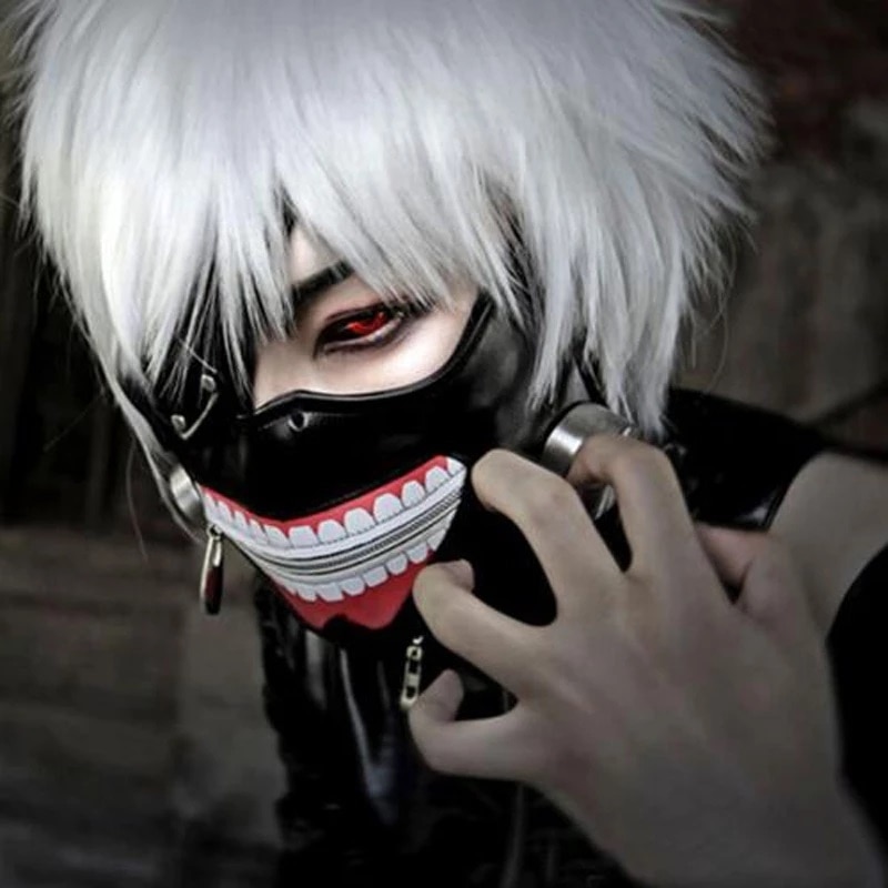 Латексова маска Tokyo Ghoul Vampire, черна - eMAG.bg