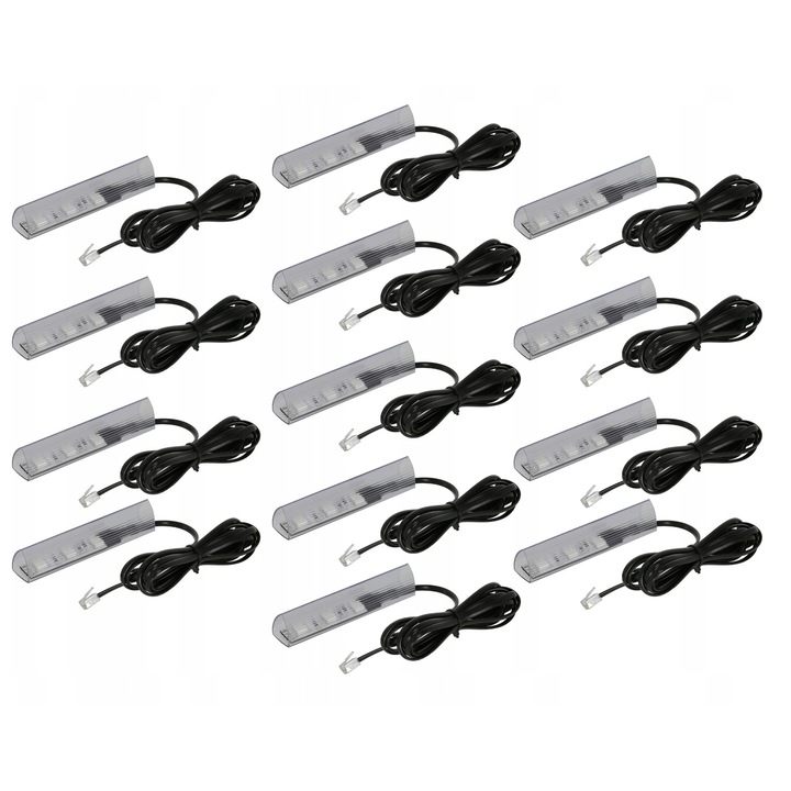 Set 13x cleme LED decorative, Aqualed, 7cm, Multicolor