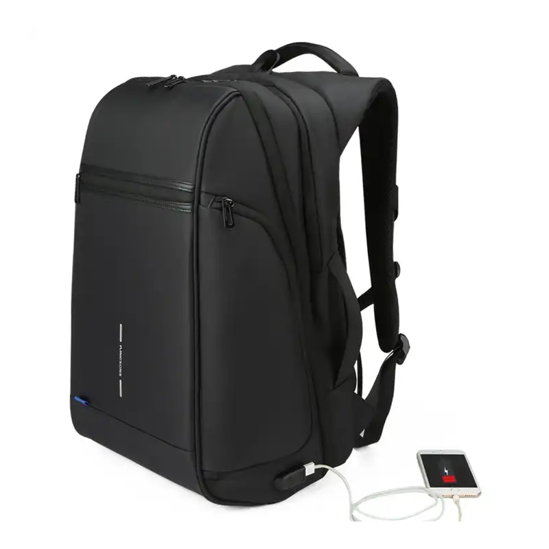 Rucsac multifunctional, Kingsons, compatibil cu laptop 17,3 inch, impermeabil, port USB, antifurt, rezistent la socuri, suport ochelari, negru