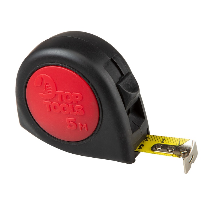 Ruleta metalica din otel 5 m x 19 mm, Top Tools