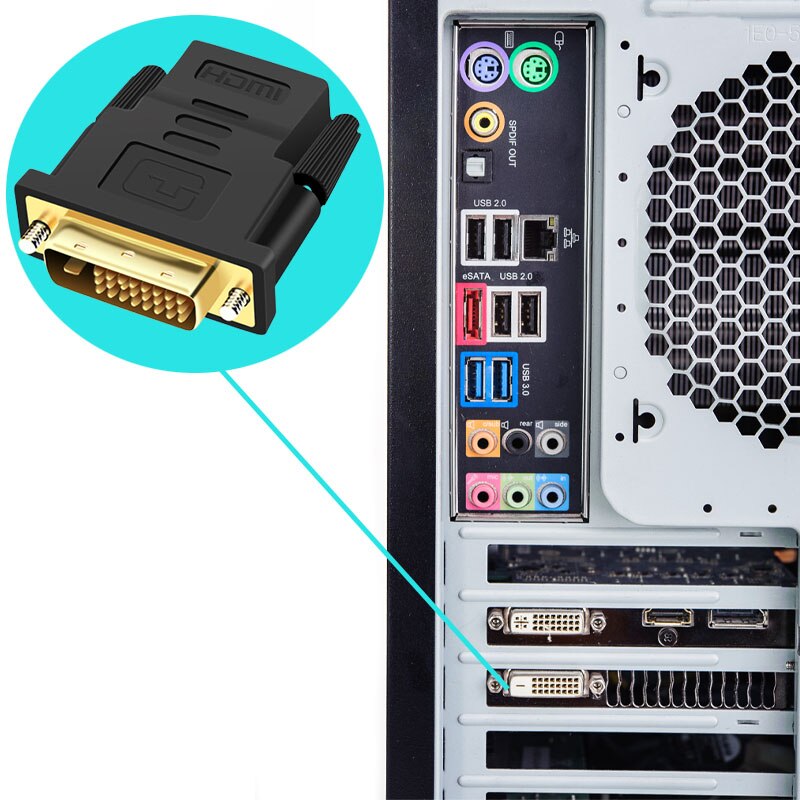 Adaptor DVID tata la HDMI A mama eMAG.ro