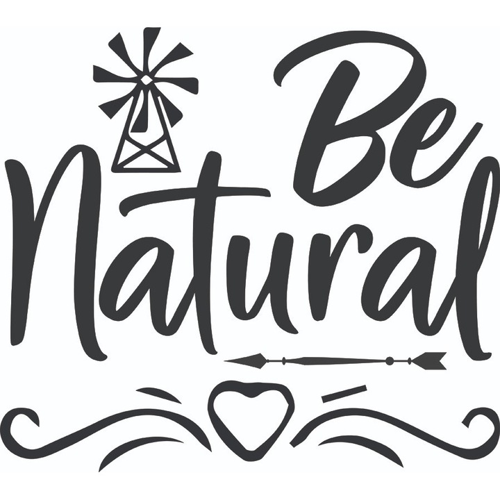 Dekoratív matrica, natúr, fekete, 67 cm, 7081ST-1