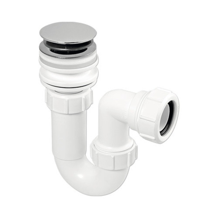 Sifon lavoar rigid 1 1/4” cu ventil click-clack