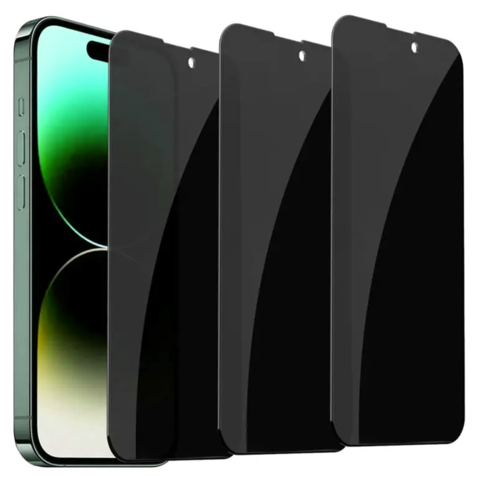 Folie protectie Privacy compatibila iPHONE 11 XR, Calitate profesionala ROHS, Full Cover Black