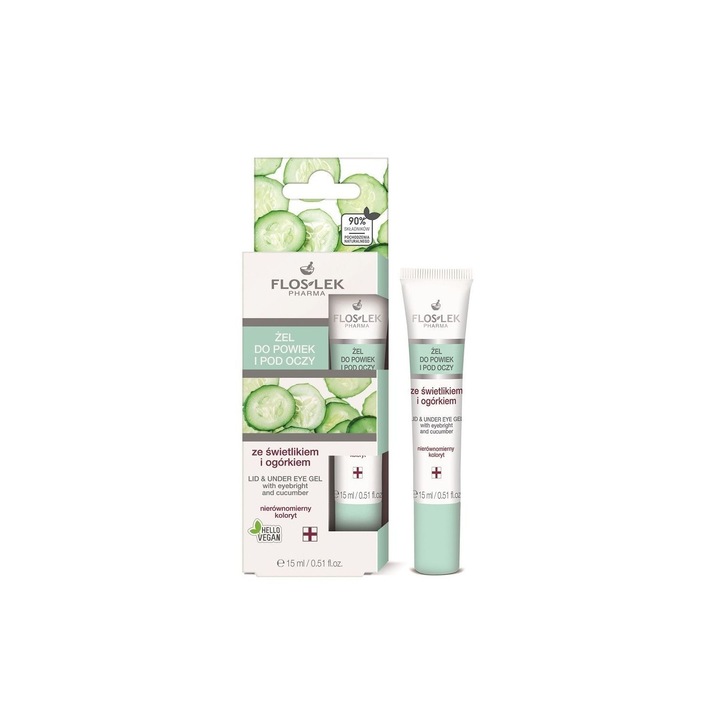 Gel pentru pleoape si ochi, Floslek, 15Ml