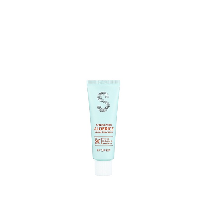 Crema protectie solara Sebum Zero Aloerice, Be The Skin, Pentru piele sensibila, 50+ SPF, 50 ml