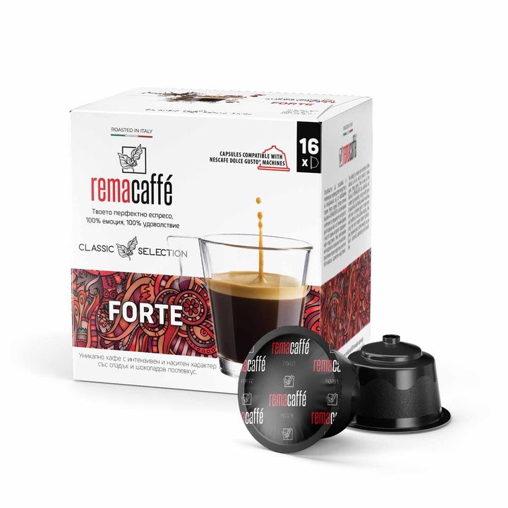Кафе капсули REMACAFFE Forte, Съвместими с Dolce Gusto, 16 броя