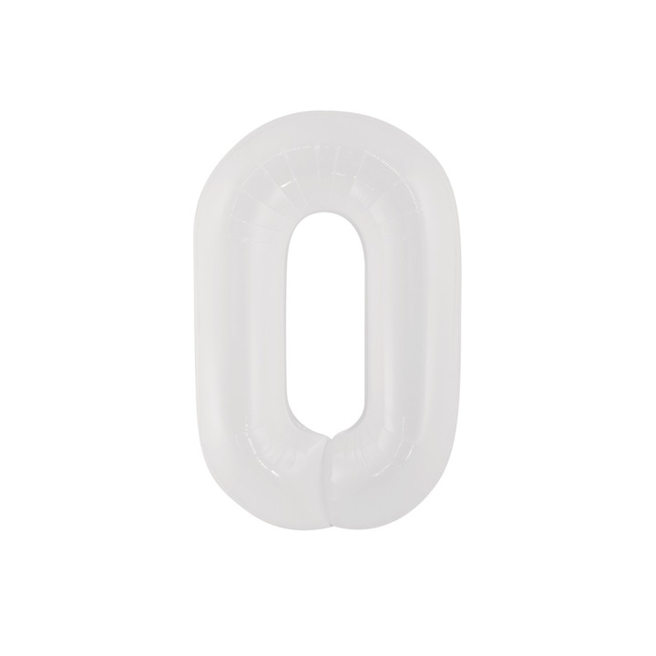 Fém fólia lufi, 0. szám, 100 cm, Fehér