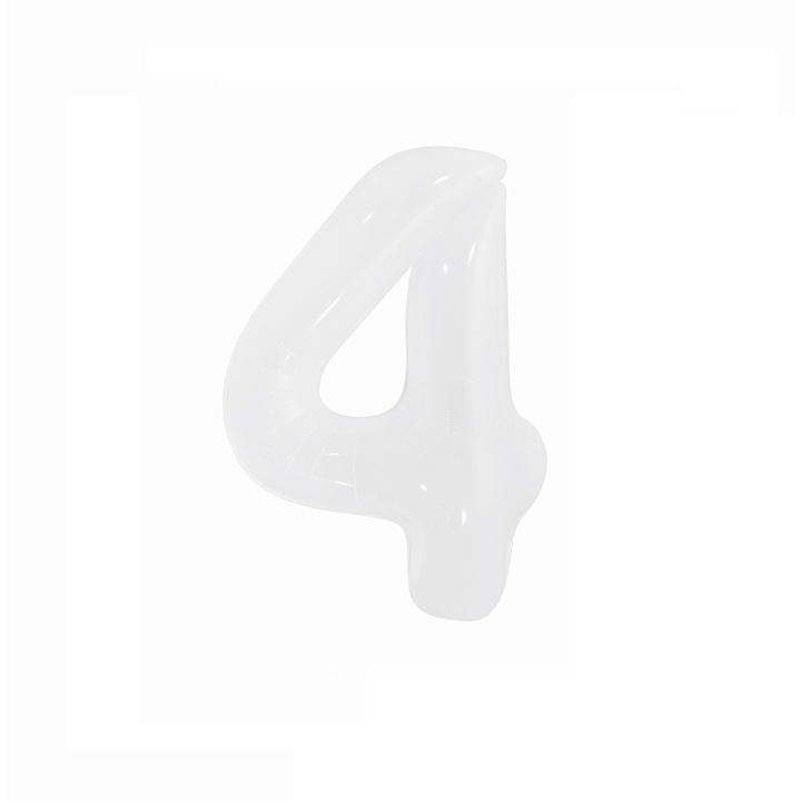 Fém fólia lufi, 4-es szám, 100 cm, fehér