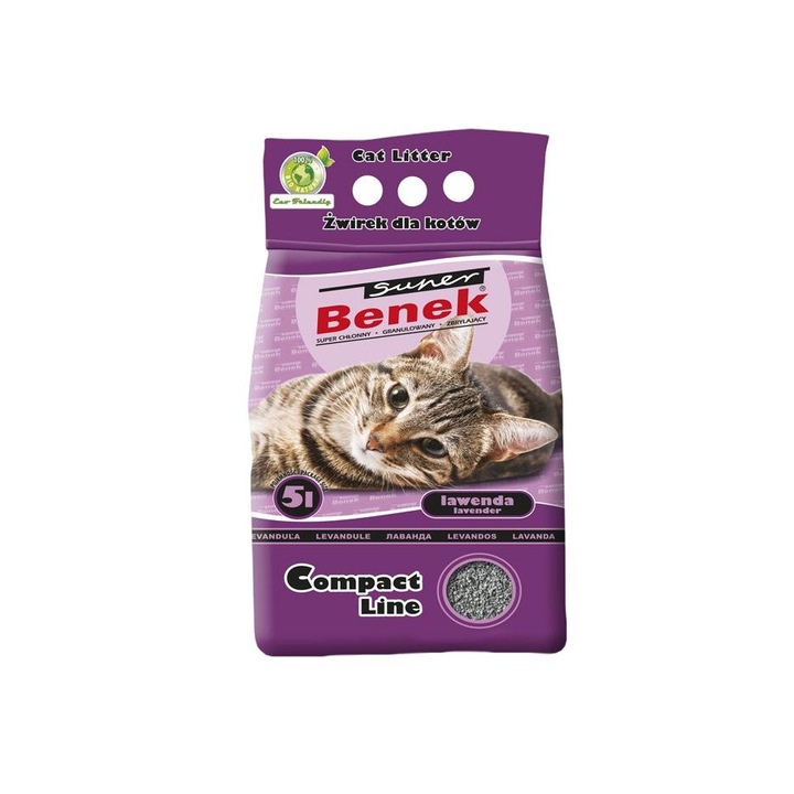Котешка тоалетна Compact Lavender Active, Super Benek, 5л