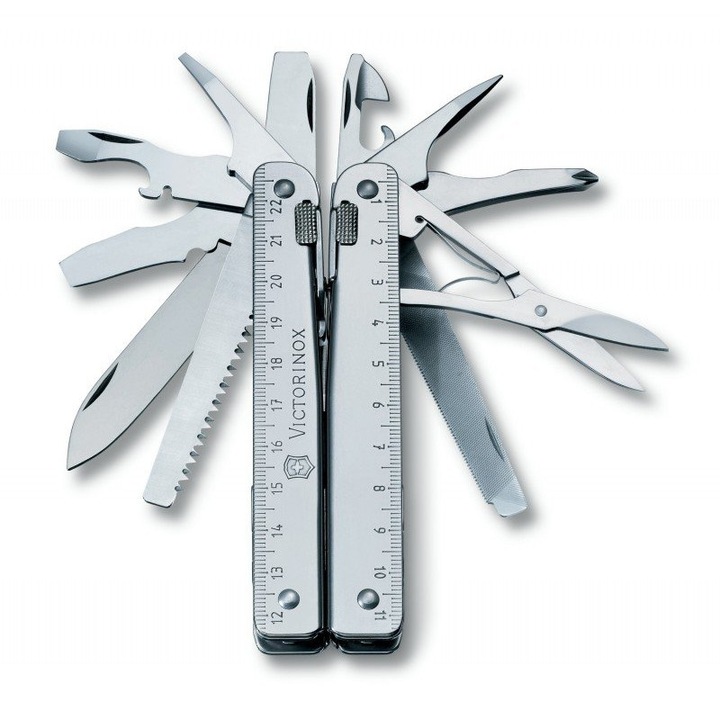 Cutit multifuncional, Victorinox Swisstool, Inox, Argintiu