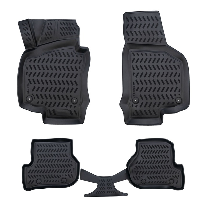 Set 5 covoare cauciuc tip tavita compatibile Volkswagen Scirocco III 2008 - 2017