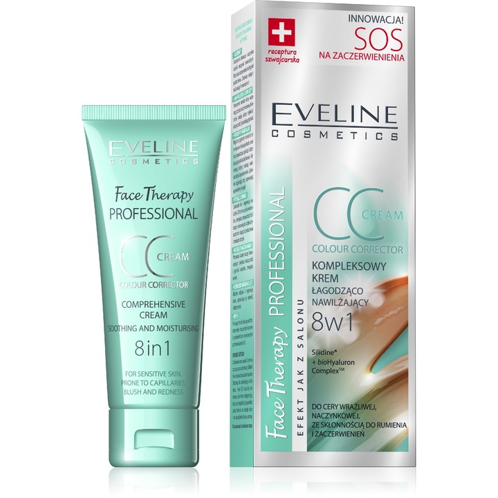 Коректор, Eveline, Therapy Sos Cream Cc 8in1, 30 мл