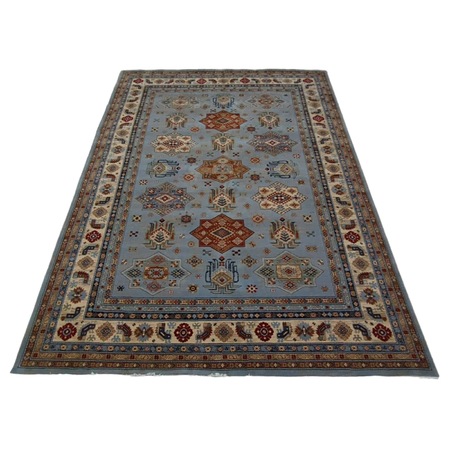 Covor OLLI Antique, 100% Lana Noua Zeelanda, Albastru, 80cm x 145cm, 7683/1/63544