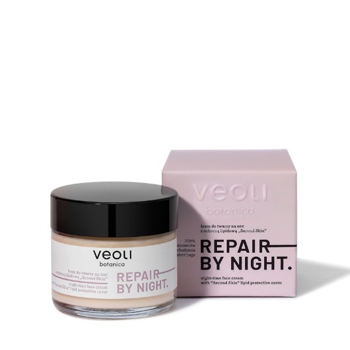 Crema de fata Repair By Night, Veoli Botanica, De noapte, Regenerare, 60 ml