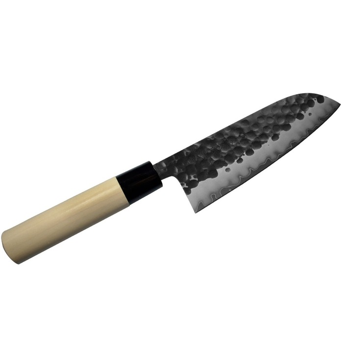 Cutit Santoku, Tojiro, Otel/Lemn, 17 cm