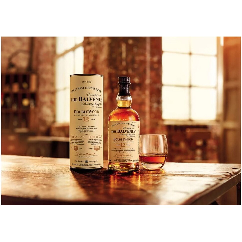 Whisky Balvenie 12YO Doublewood, 40%, Cutie, 0.7l - eMAG.ro
