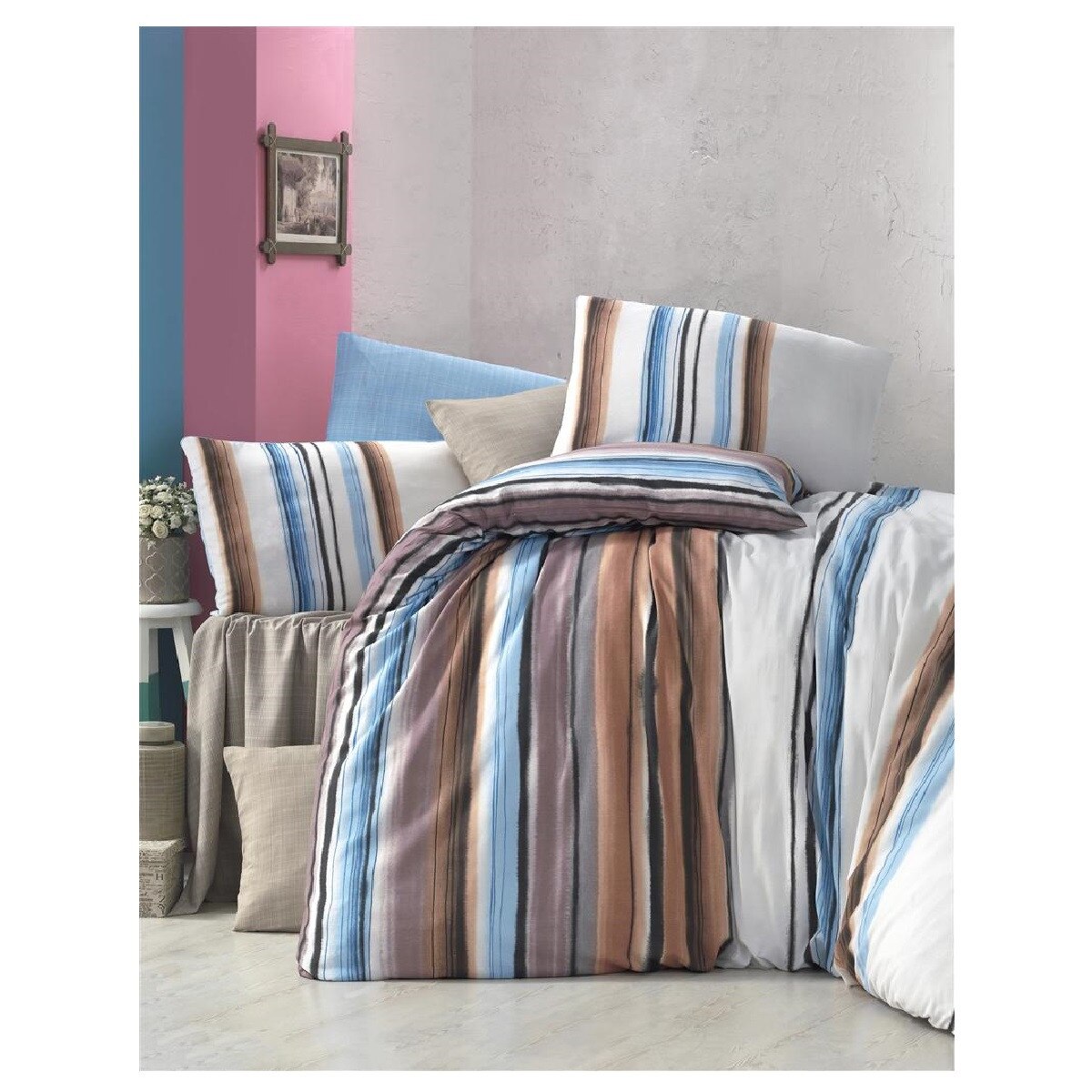 Lenjerie pat dublu Serene, Mally Home, Polycotton