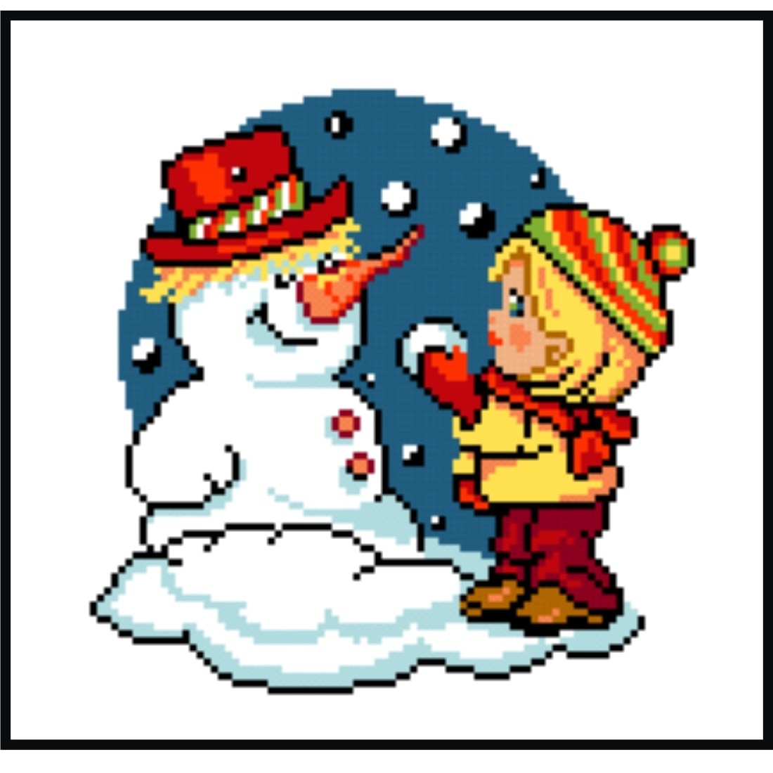 Primul om - kit goblen cu diagrama alb-negru