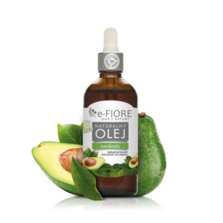 Масло от авокадо, e-Fiore, Лице/тяло/коса, За суха и раздразнена кожа, 50 ml