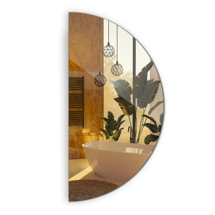 Oglinda de semicerc, Coloray, Decorativa, Dimensiune 50 cm x 100 cm, 010300550060100000000