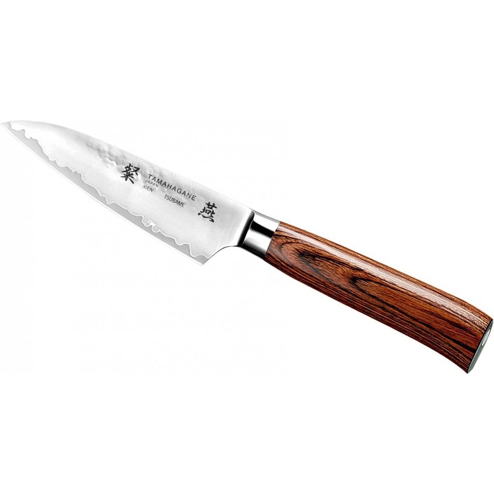 Cutit, Tamahagane, Inox, 9 cm, Argintiu/Maro